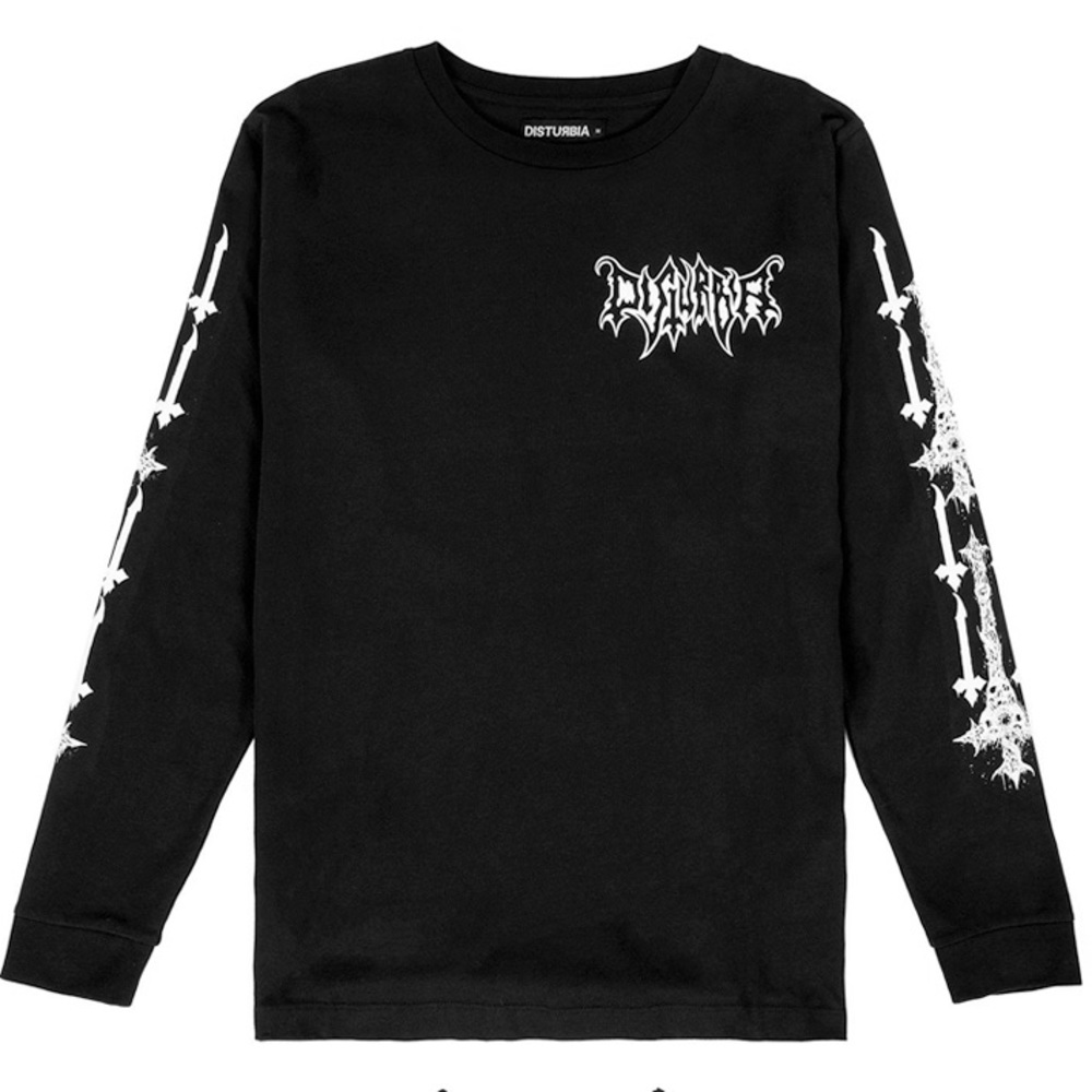 NWT Disturbia x Mark Riddick Logo Long Sleeve Tee